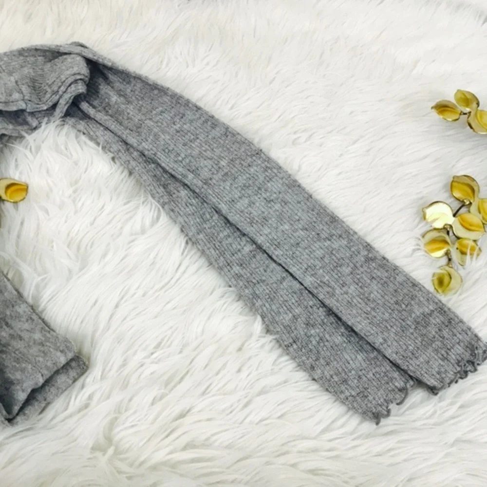 Free People Heather Gray Knit Leggings Ribbed